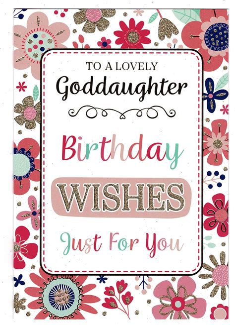 Goddaughter Birthday Card To A Lovely Goddaughter Birthday Wishes