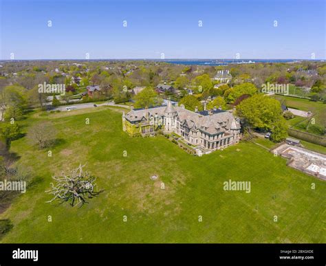 Seaview Terrace Carey Mansion Aerial View At Newport Rhode Island Ri