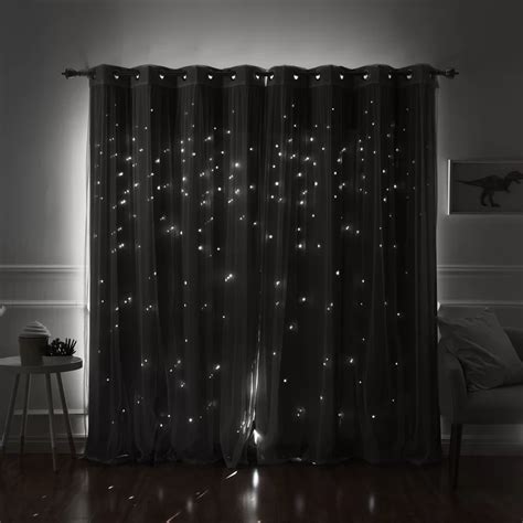 .many small bedroom ideas for renters in this makeover: Arkose Tulle and Star Polka Dot Blackout Thermal Grommet ...