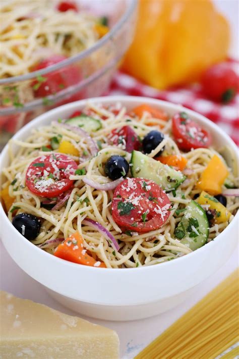 Cold Spaghetti Pasta Salad Recipe Video Sweet And Savory Meals