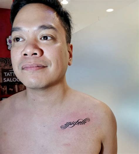 Chest Tattoos Men Words