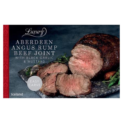 Luxury Aberdeen Angus Rump Beef Joint With Black Garlic And Mustard Beef Iceland Foods