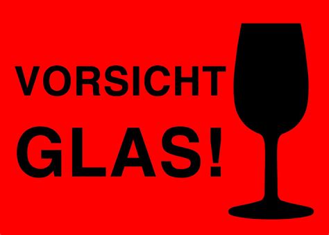 An edition of vorsicht, glas! Aufkleber "VORSICHT GLAS!" - Altnernat. Vorsicht Glas ...