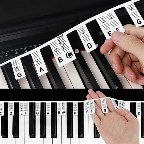 Buy Piano Stickers For Keys Linkstyle 88 Key Full Size Silicone Piano
