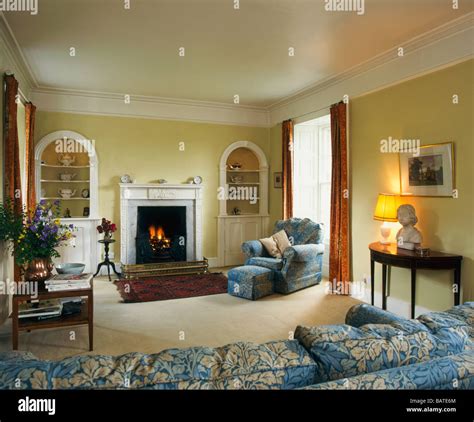 Traditional British Period Sitting Room Interior Design Stock Photo Alamy