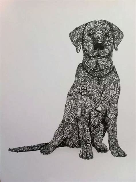 Posts about zentangle on Me | Dog coloring page, Dog art, Dog artist