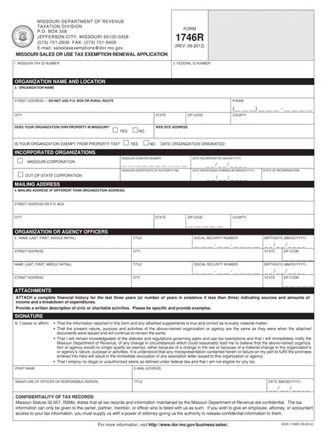 Missouri Tax Exemption Renewal Form Fill Out And Sign Printable Pdf