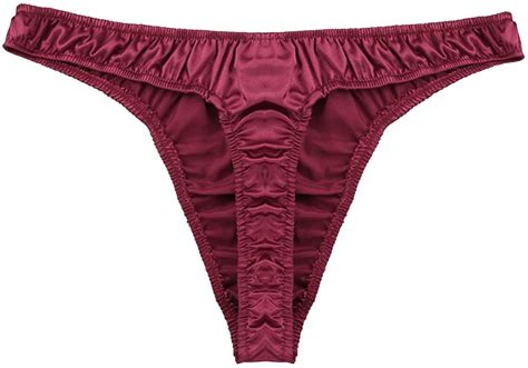 Msemis Men S Satin Silk Thong Underwear Sissy G String T Back Low Rise
