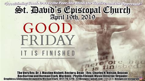 Saint Davids Episcopal Church Good Friday April 19 2019 Youtube