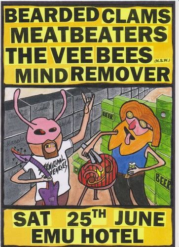 Bearded Clams And Meatbeaters And The Vee Bees And Mind Remover Adelaide Eventfinda