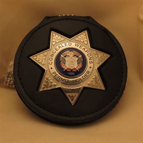 Utah Concealed Weapons Permit Seven Pointed Star Badge Org Badge