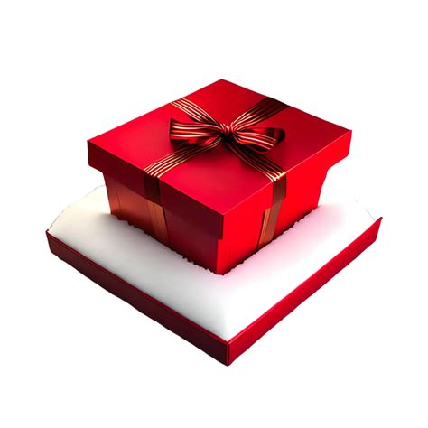 Red Christmas Box Clipart 22432848 Png