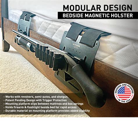 Magnetic Concealed Gun Mount Holster Holder Car Under Table Bedside Usa