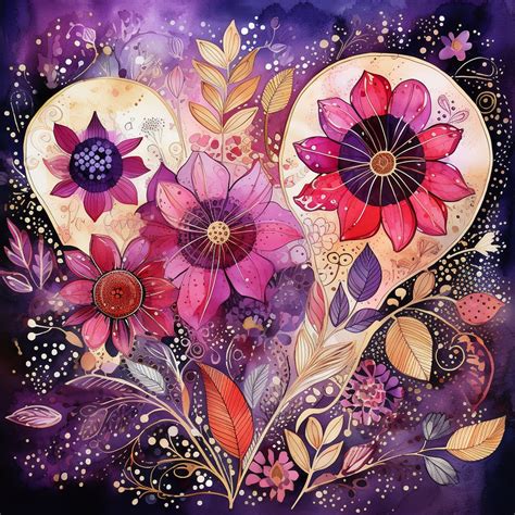 Valentine Flower Heart Art Free Stock Photo Public Domain Pictures