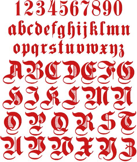 Gothic 2 Alphabet