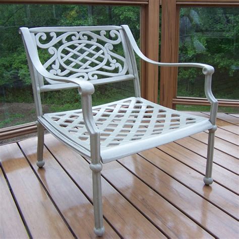 In choosing your modern outdoor dining chairs, think about the overall aesthetic you would like for. Oakland Living Tacoma Cast Aluminum Arm Chair - Beach Sand ...