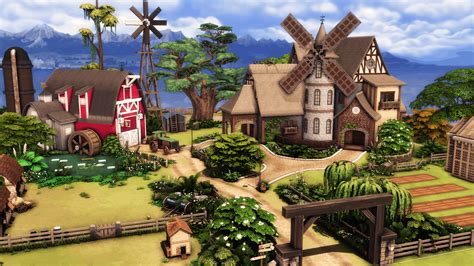 Windmill Farm No Cc Sims 4 Mod Download Free