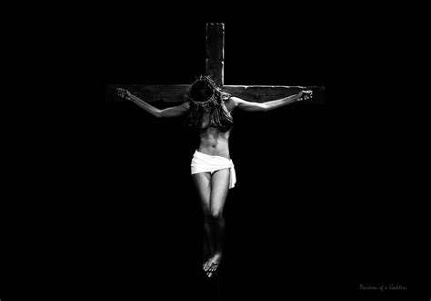 Female Crucifix Black In Dark I Photograph By Ramon Martinez
