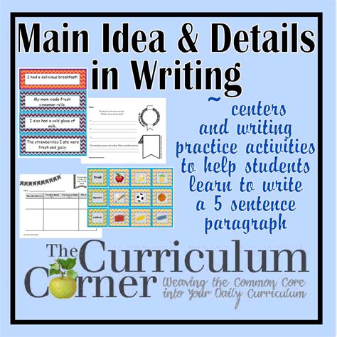 Number name of account holder: Paragraph Writing - Main Idea & Details Focus - The ...
