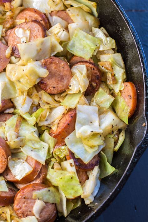 Keto Cabbage And Sausage Skillet Quick And Easy Maebells