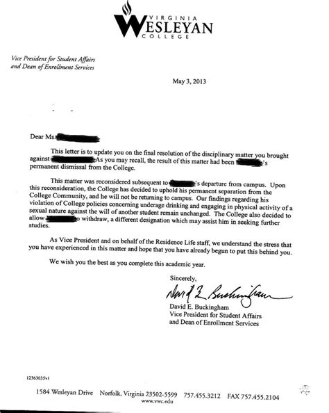 Student Sample Withdrawal Letter From School Certify Letter