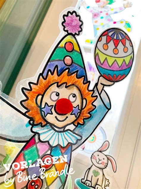 Lebkuchenhaus schablone eine vorlage zum selber basteln. Witzige bunte Clowns zum selber Ausmalen und gestalten. Eine tolle Bastelidee für Kinder zum ...