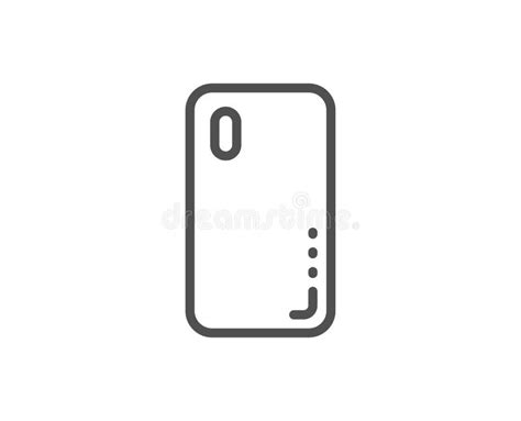 Smartphone Cover Line Icon Phone Sign Mobile Device Vector Stock
