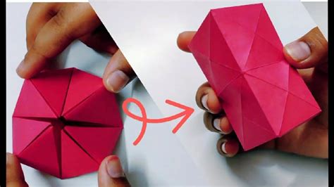 How To Make Magic Origami Transforming Box Youtube