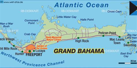 Map Of Grand Bahama Island In Bahamas Welt Atlasde