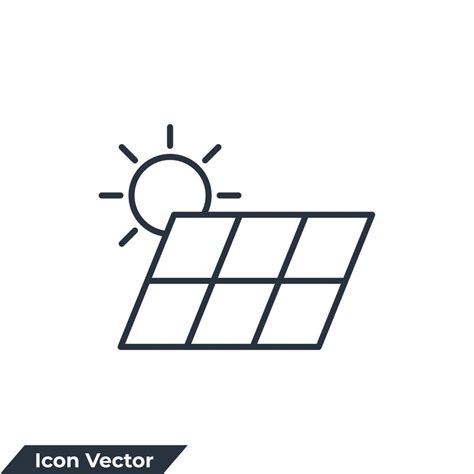 Solar Energy Icon Logo Vector Illustration Solar Panels Symbol