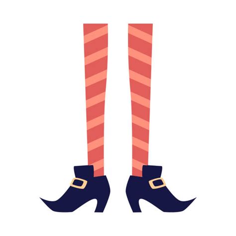 Cartoon Of Black Stockings High Heels Illustrations Royalty Free