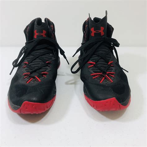 Under Armour Mens Size 9 Lightning 4 Basketball Shoes Red Black