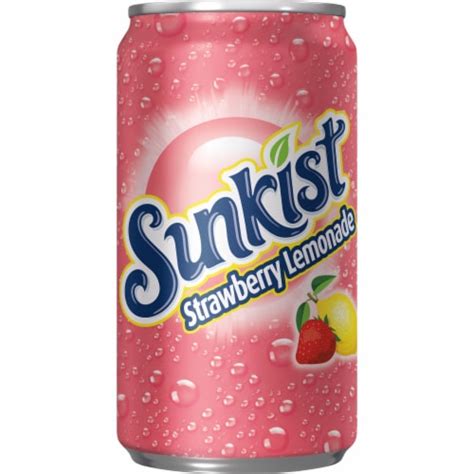 Sunkist Strawberry Lemonade Soda Mini Cans 6 Pk 75 Fl Oz Kroger