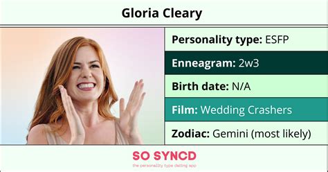 Gloria Cleary Personality Type Zodiac Sign And Enneagram So Syncd
