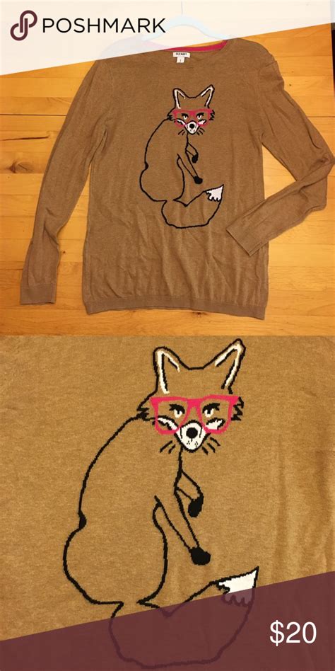 Quirky Fox Sweater With Sunglasses Fox Sweater Sweaters Sassy Fox