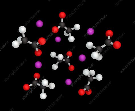 Sodium Acetate Molecular Model Stock Image C040 4874 Science