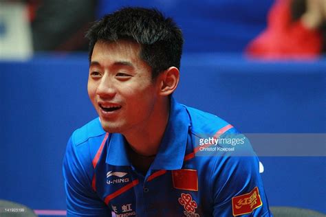 Zhang Jike Of China Watches The Liebherr Table Tennis Team World Cup