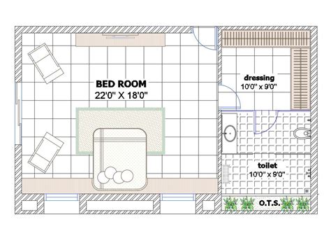 Master Bedroom Plan Cad Drawing Download Free Dwg File Cadbull
