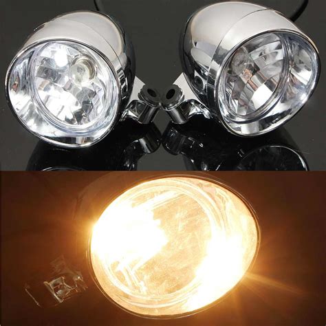 The lights come in both white/clear and amber options. 2Pcs Universal DC 12V 4 Motorcycle Bullet Headlight Spot ...