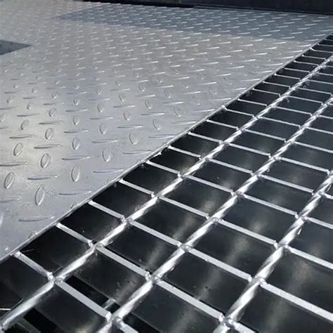 Drain Cover Galvanised Steel Grating With Checkered Plate