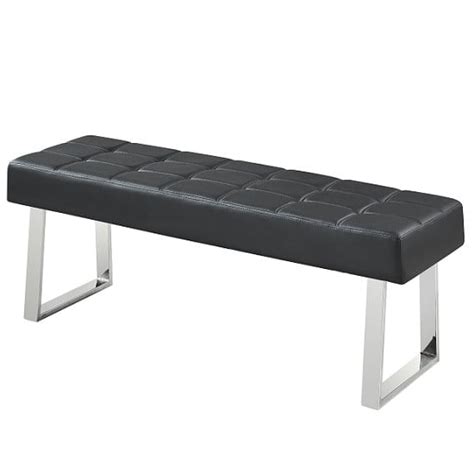 Austin Small Faux Leather Dining Bench In Grey Furniture In Fashion
