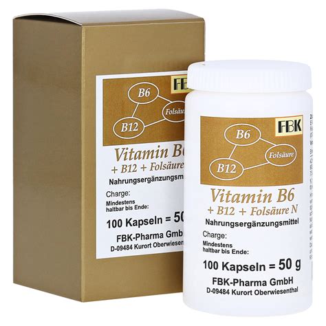 Vitamin B6b12folsäure N Kapseln 100 Stück Online Bestellen Medpex