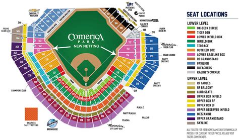 Comerica Park Seating Chart Rows Concert Two Birds Home