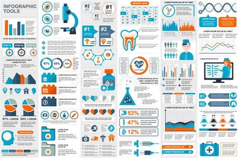 Modelo De Desenho Do Vetor De Visualização De Dados De Elementos Infográficos Médicos Pode Ser