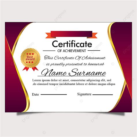 Elegant Certificate Template Abstract Gold Luxury For Multipurpose
