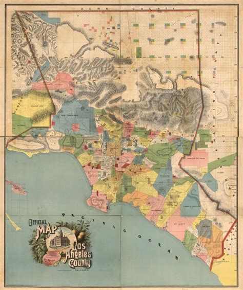 Colorful Map Shows La As A Patchwork Of Rancho Era Land Grants Colorful Map Los Angeles Map