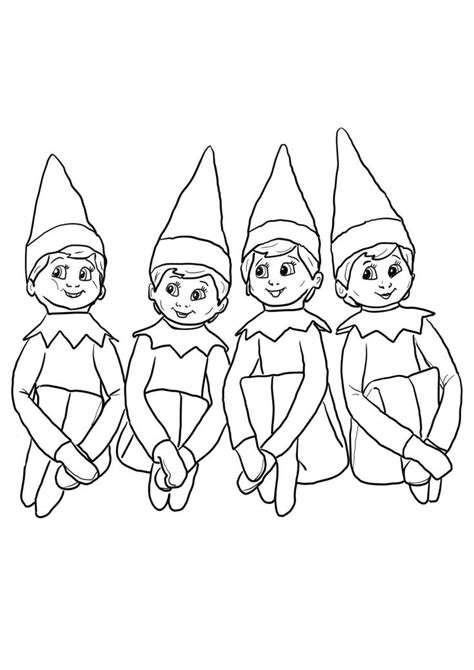 Free Printable Elf On The Shelf Coloring Pages Christmas Coloring