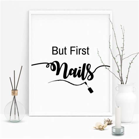 Nail Salon Wall Art But First Nails Digital Download Nails Salon