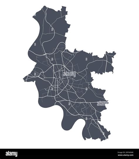 Dusseldorf Map Detailed Vector Map Of Dusseldorf City Administrative