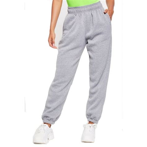 Pudcoco Women Sport Pants Elastic Waist Ankle Cuff Sweatpants With